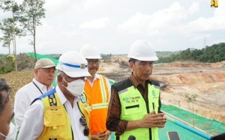 Ditargetkan Selesai 2024, Menteri PUPR Bersama Presiden Jokowi Tinjau Jalan Tol Menuju KIPP IKN