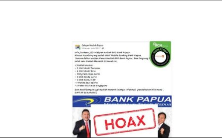 (DEBUNKING) Hoaks Bank Papua Punya Tautan Khusus untuk Ikut Serta dalam Gebyar Hadiah