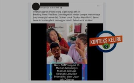 Waspada Hoaks,Pemaksaan Pilih 02 Gaji Guru di Medan  ditahan