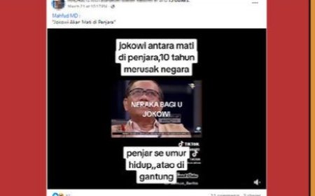 Jangan Terprovokasi,Hoaks Mahmud MD katakan Presiden Jokowi Meninggal Dunia di Penjara